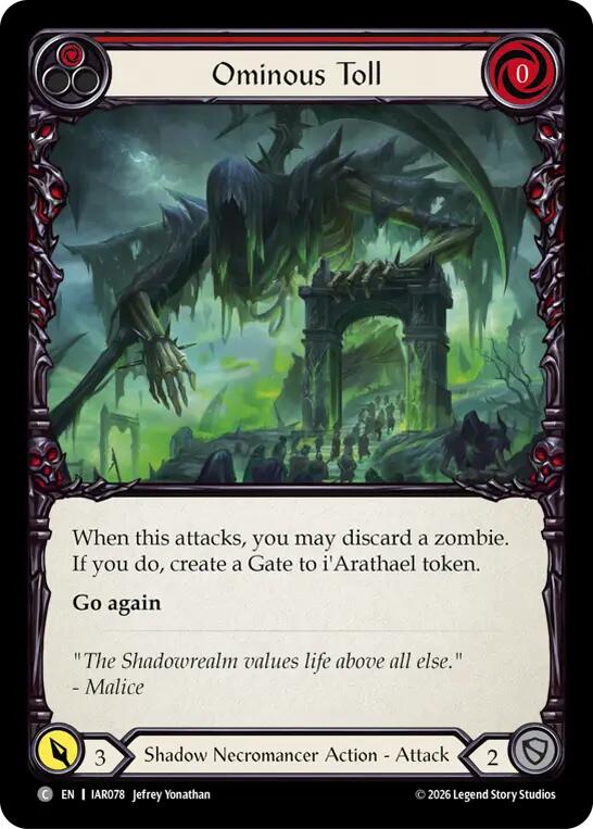 Ominous Toll (Red) [IAR078] (Usurp the Shadow Throne)