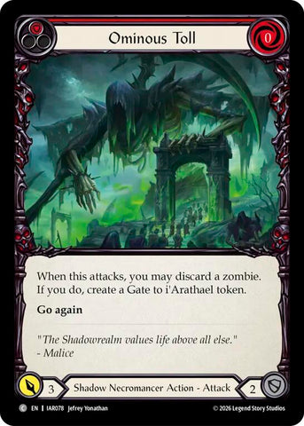 Ominous Toll (Red) [IAR078] (Usurp the Shadow Throne)  Rainbow Foil
