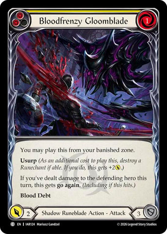 Bloodfrenzy Gloomblade (Yellow) [IAR124] (Usurp the Shadow Throne)