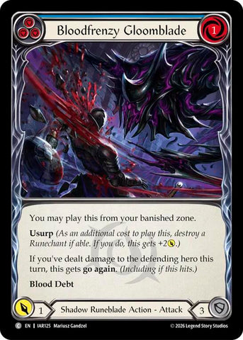 Bloodfrenzy Gloomblade (Blue) [IAR125] (Usurp the Shadow Throne)  Rainbow Foil