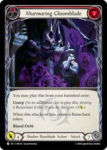 Murmuring Gloomblade (Red) [IAR132] (Usurp the Shadow Throne)