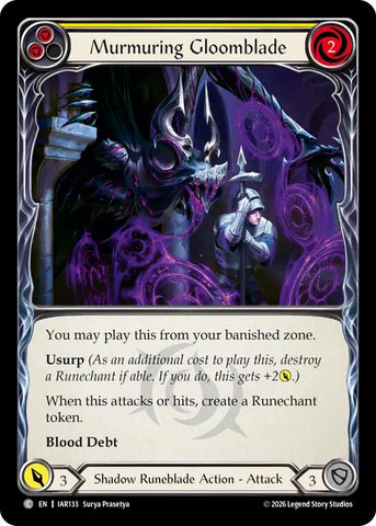 Murmuring Gloomblade (Yellow) [IAR133] (Usurp the Shadow Throne)
