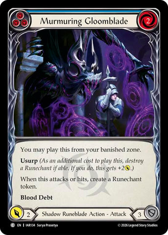 Murmuring Gloomblade (Blue) [IAR134] (Usurp the Shadow Throne)