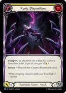 Runic Disposition (Yellow) [IAR147] (Usurp the Shadow Throne)  Rainbow Foil