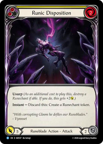 Runic Disposition (Yellow) [IAR147] (Usurp the Shadow Throne)