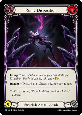 Runic Disposition (Blue) [IAR148] (Usurp the Shadow Throne)