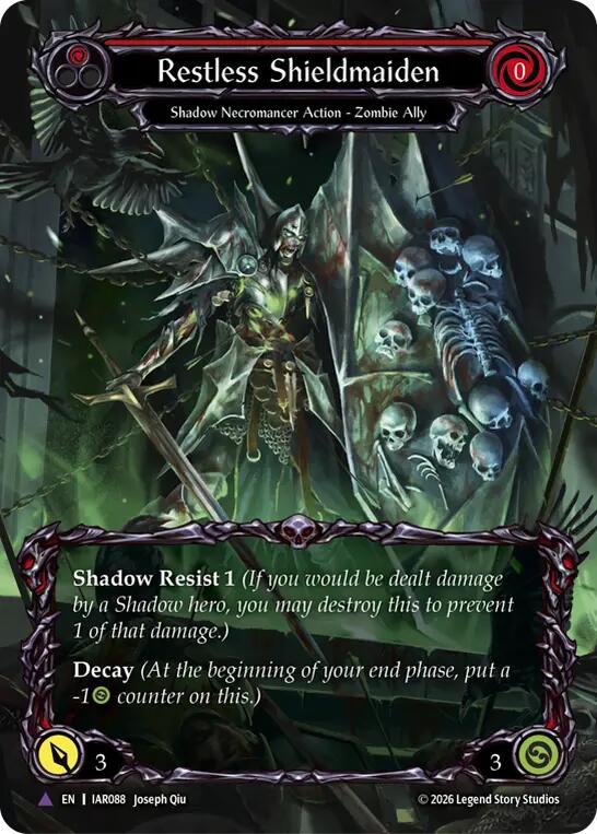 Restless Shieldmaiden (Marvel) [IAR088] (Usurp the Shadow Throne)  Cold Foil
