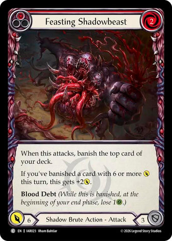 Feasting Shadowbeast (Red) [IAR023] (Usurp the Shadow Throne)