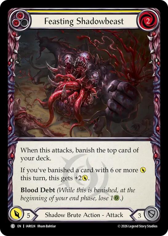 Feasting Shadowbeast (Yellow) [IAR024] (Usurp the Shadow Throne)