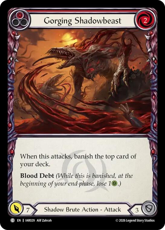 Gorging Shadowbeast (Red) [IAR029] (Usurp the Shadow Throne)