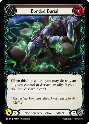 Bonded Burial (Red) [IAR100] (Usurp the Shadow Throne)