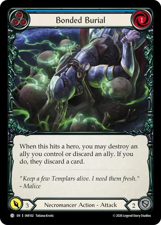 Bonded Burial (Blue) [IAR102] (Usurp the Shadow Throne)  Rainbow Foil