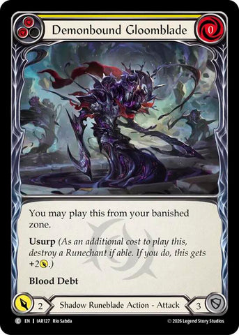 Demonbound Gloomblade (Yellow) [IAR127] (Usurp the Shadow Throne)