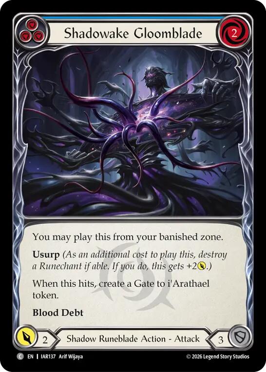 Shadowake Gloomblade (Blue) [IAR137] (Usurp the Shadow Throne)