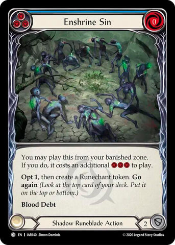 Enshrine Sin (Blue) [IAR140] (Usurp the Shadow Throne)