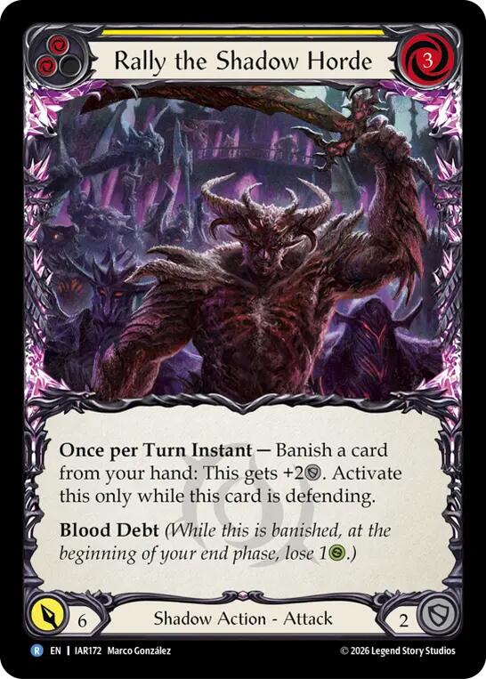 Rally the Shadow Horde (Yellow) [IAR172] (Usurp the Shadow Throne)  Rainbow Foil