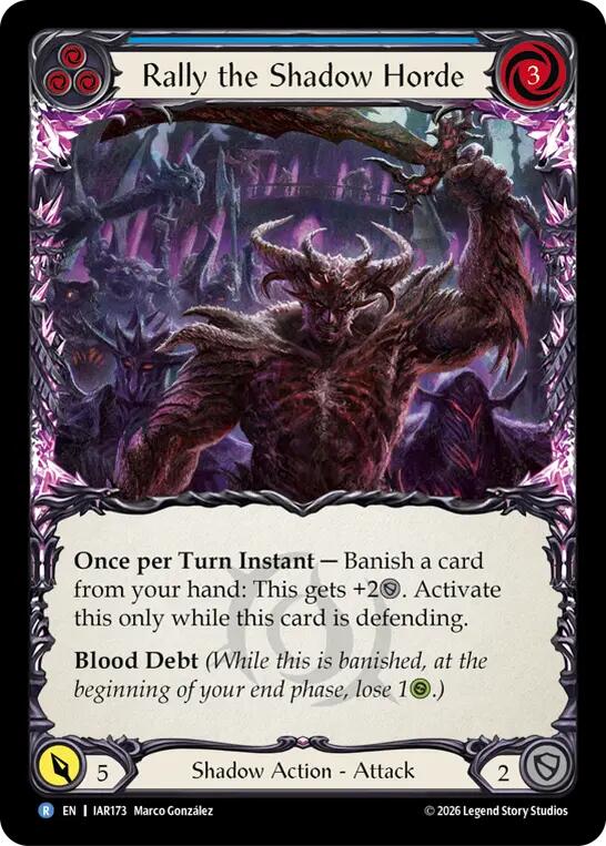 Rally the Shadow Horde (Blue) [IAR173] (Usurp the Shadow Throne)  Rainbow Foil