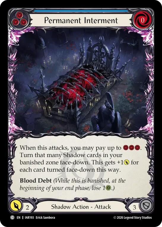 Permanent Interment (Blue) [IAR193] (Usurp the Shadow Throne)