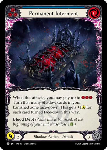 Permanent Interment (Blue) [IAR193] (Usurp the Shadow Throne)  Rainbow Foil