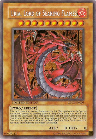 yugioh continuous trap cards cannot be destroyed Uria, Lord of Searing Flames (Starlight Rare) (MZMU-EN000) 50cards Uria, Lord of Searing Flames