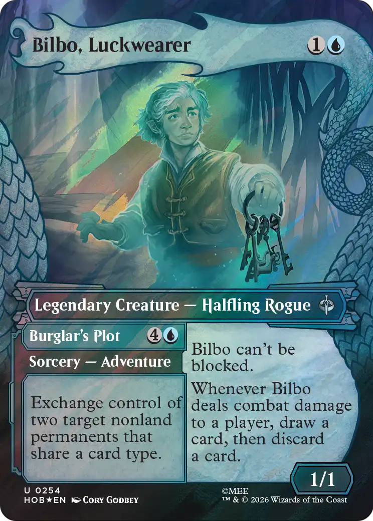 Bilbo, Luckwearer (Showcase) (Surge Foil) [The Hobbit]