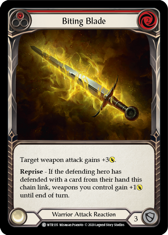 Biting Blade (Red) [U-WTR135] (Welcome to Rathe Unlimited)  Unlimited Rainbow Foil