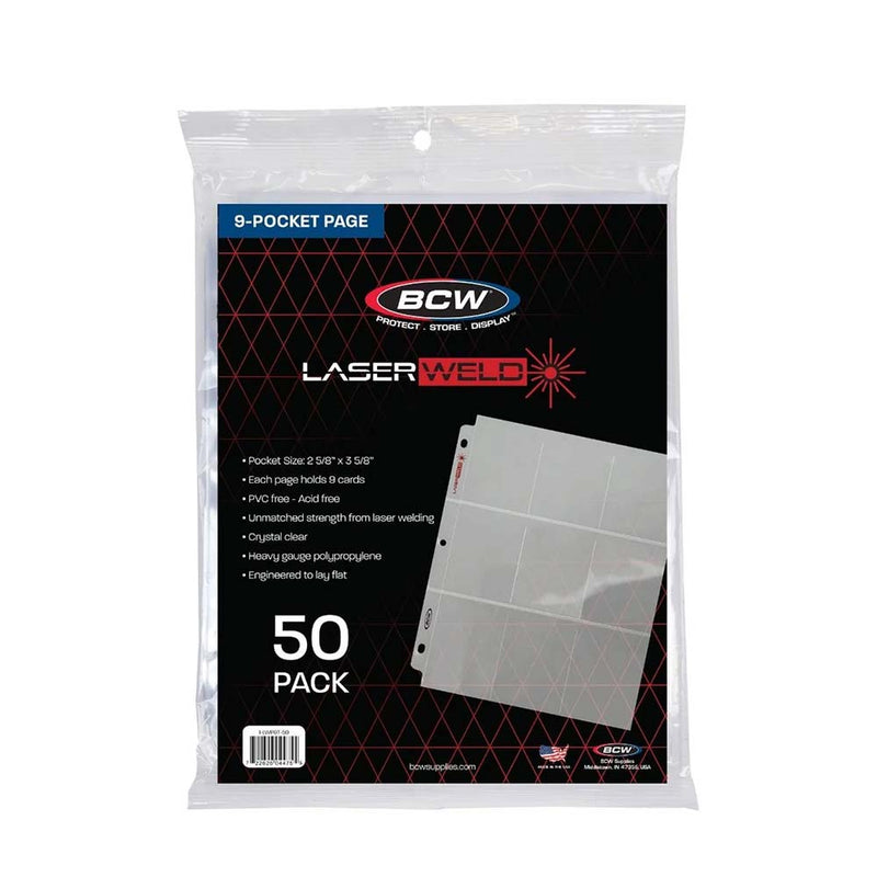 BCW 9 Pocket Page Laserweld - 50 Pack