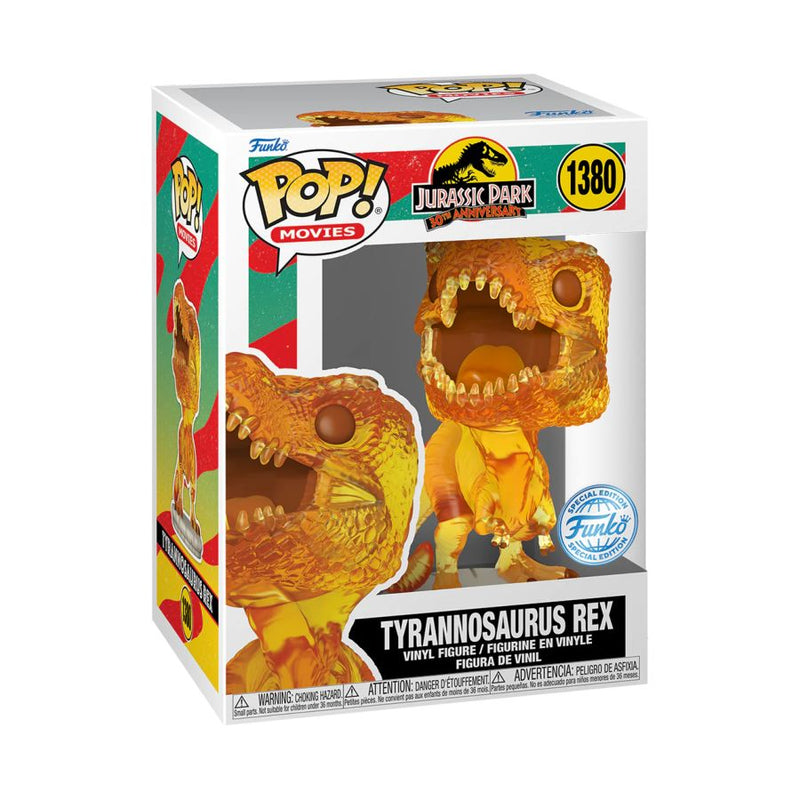 Jurassic Park - Tyrannosaurus Rex (Amber) US Exclusive Translucent Pop! Vinyl 1380
