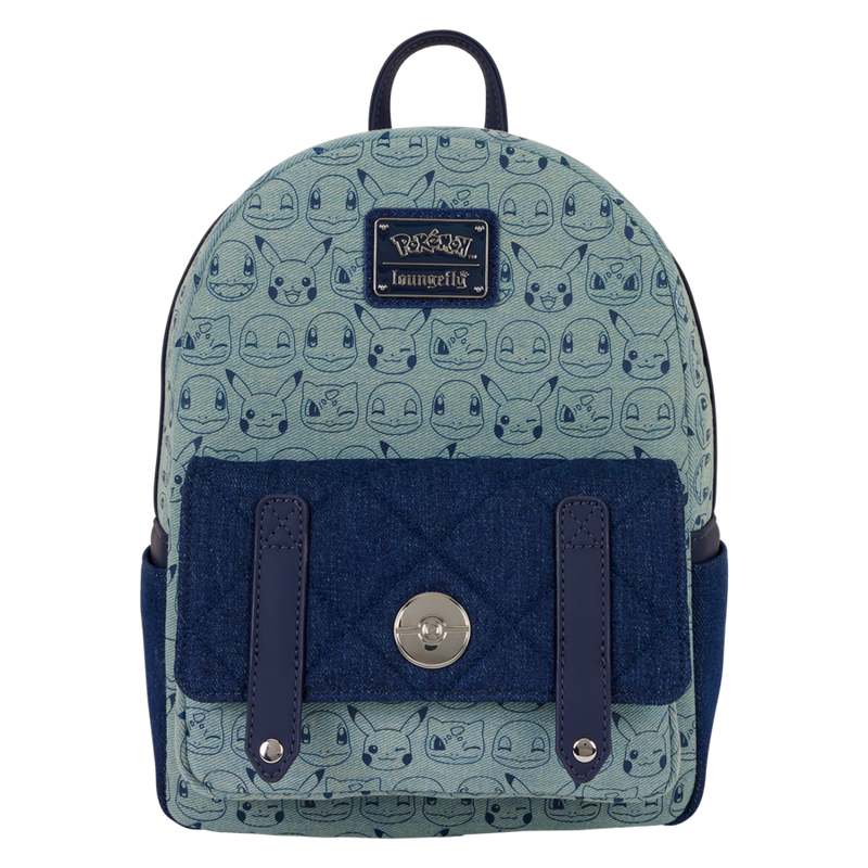Pokemon Loungefly - Faux Denim All-Over Print Mini Backpack