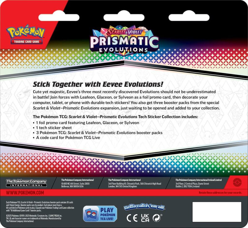 **PRE-ORDER** PKM S&V Prismatic Evolutions - Tech Sticker Collection