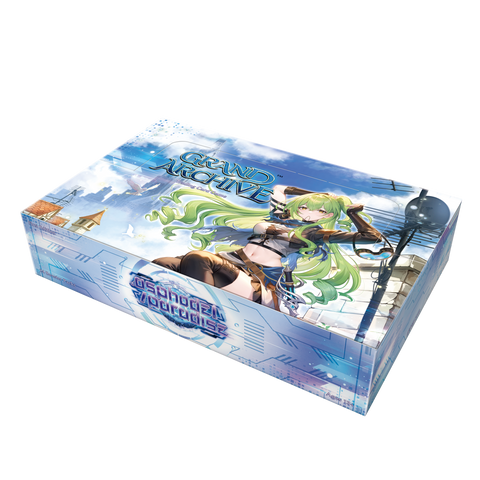 Booster box for Grand Archive .asphodel/paradise (1st Edition) with 24 booster packs inside.