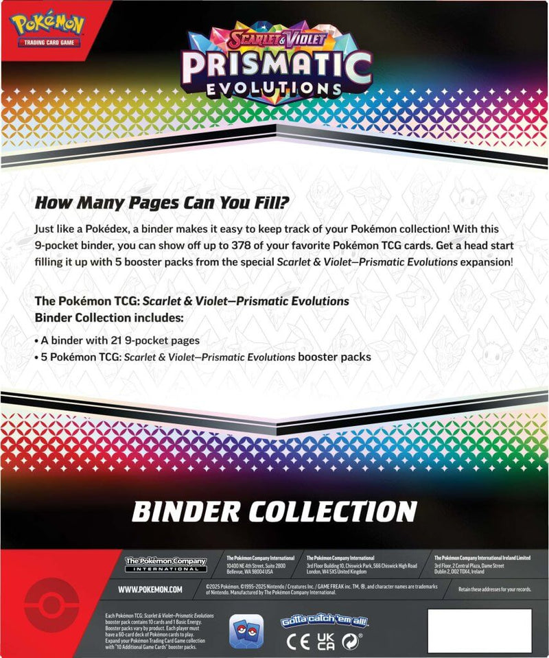 **PRE-ORDER** PKM S&V Prismatic Evolutions - Binder Collection