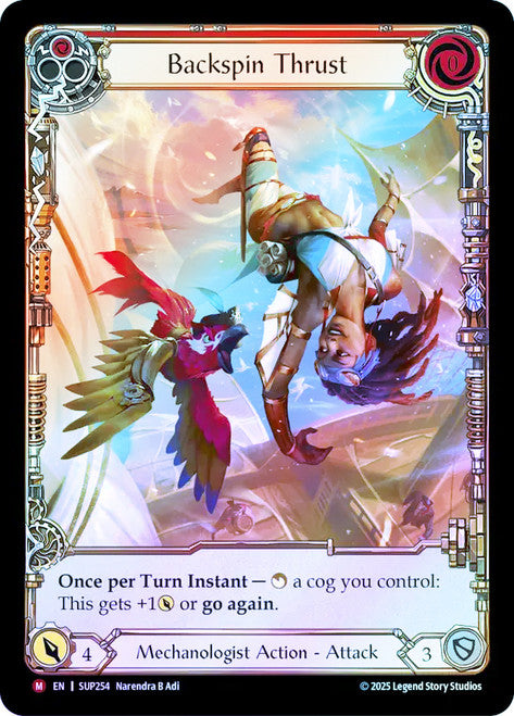 Backspin Thrust (Extended Art) [SUP254] (Super Slam)  Cold Foil