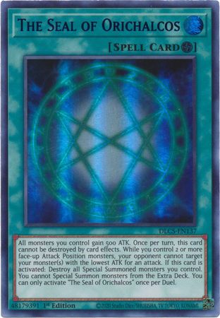 yugioh master duel seal of orichalcos deck 2012 YU-GI-OH! LEGEND COLL 3: YUGI'S WORLD #EN001 THE PSA 10 The Seal of Orichalcos (Purple)