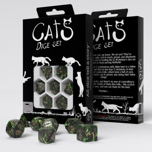 Q Workshop - Cats RPG Dice Set