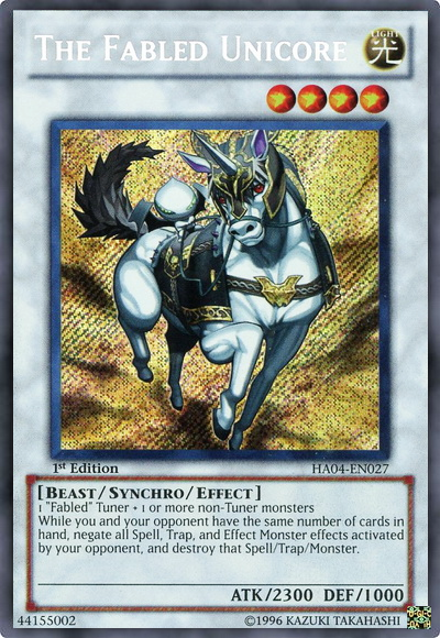 The Fabled Unicore [HA04-EN027] Secret Rare