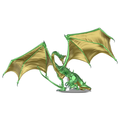 D&D Miniature - Giant Adult Emerald Dragon