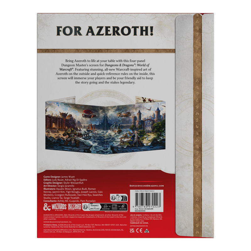 **PRE-ORDER** D&D World of Warcraft - Dungeon Masters Screen