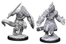 D&D Nolzurs Marvelous Unpainted Miniatures Lizardfolk Barbarian and Cleric