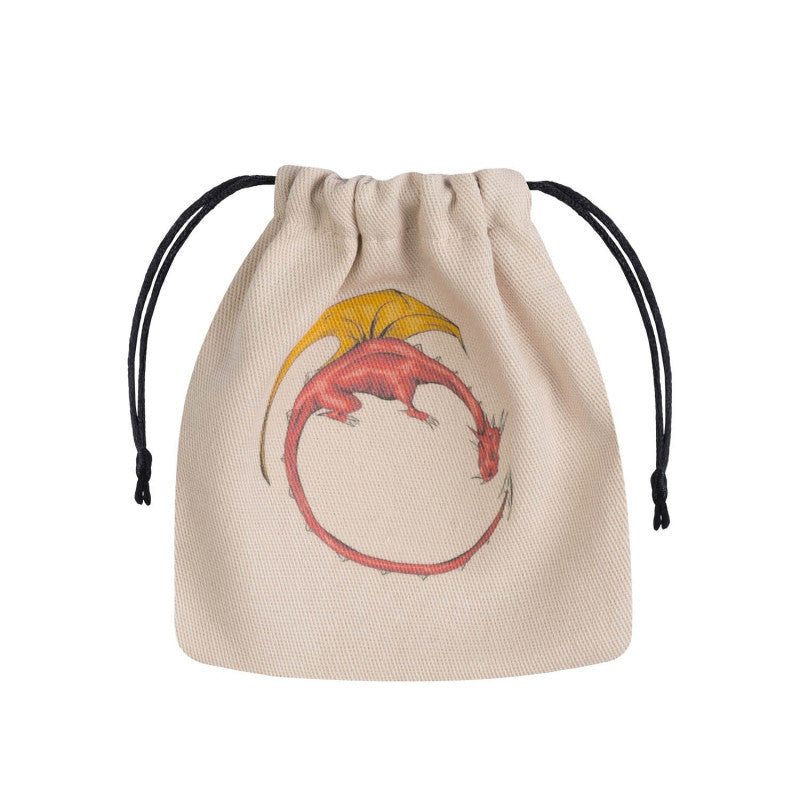 Q Workshop - Dragon Beige & Multicolour Dice Bag