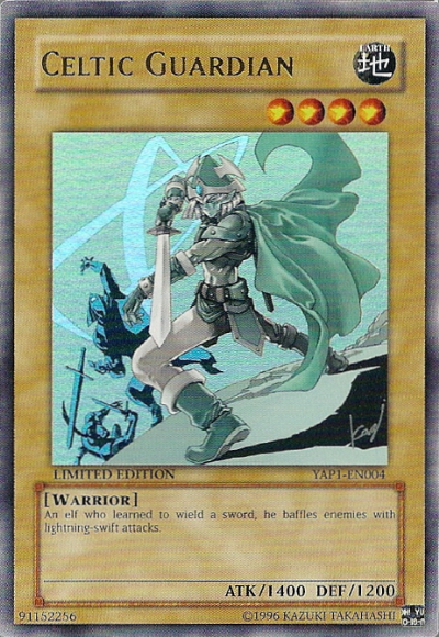 yugioh card celtic guardian Limited Edition Metal Ingot Mint / near mint condition trading card 2002 Yu-Gi-Oh! Legend Of Blue