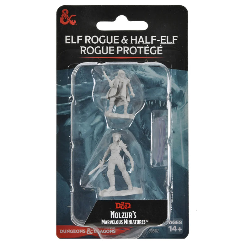 D&D Nolzur's Marvelous Miniatures: Elf Rogue & Half-Elf Rogue Protégé
