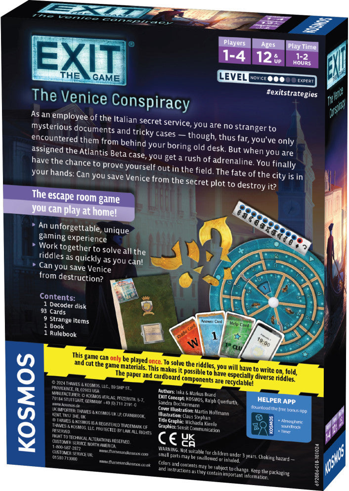 *PRE ORDER* Exit the Game Venice Conspiracy