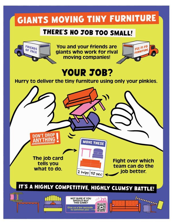 Giants Moving Tiny Furniture (By Exploding Kittens)