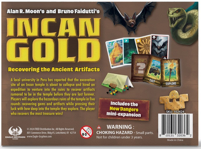 Incan Gold New Edition (Inc New Dangers Expansion)