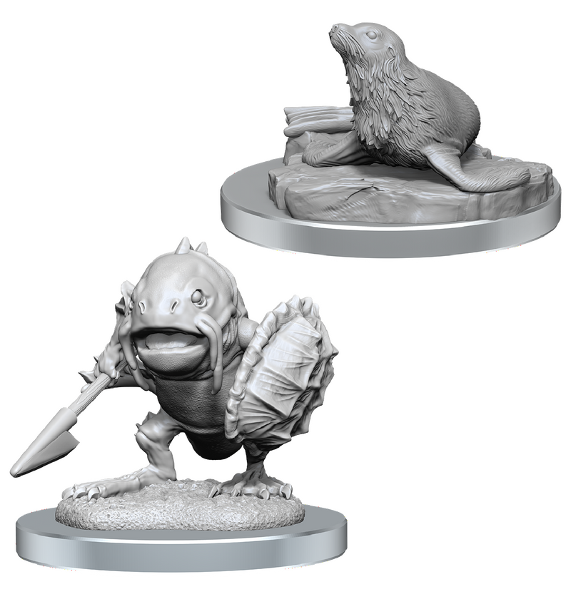 D&D Nolzur's Marvelous Miniatures: Locathah & Seal