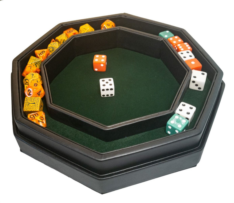 LPG Essentials - Premium Dice Tray (20cm - Black/Green)