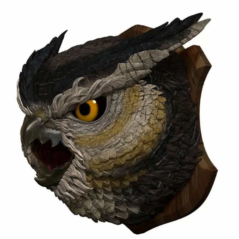 Owlbear Head Trophy Plaque