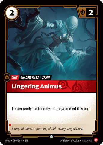 Lingering Animus - Radiance 005/167