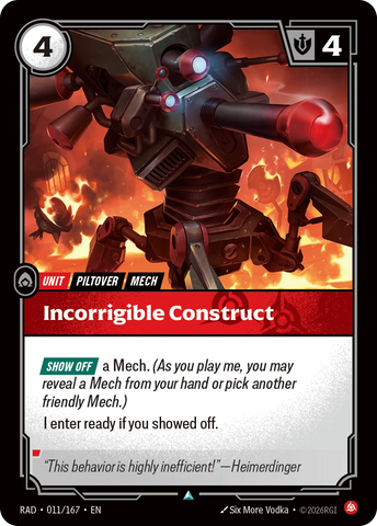 Incorrigible Construct - Radiance 011/167